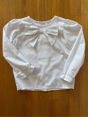 The Beaufort Bonnet Company White Long-Sleeve Top with Front Bow Accent